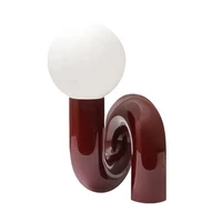 wine red resin glass ball lamp luxury decor lamp fixture fancy light for house hotel etl891090