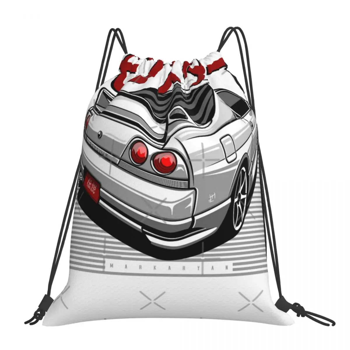 

Рюкзак на шнурке Monster Skyline R33 Gtr, дорожная сумка для путешествий, индивидуальный чехол для детей