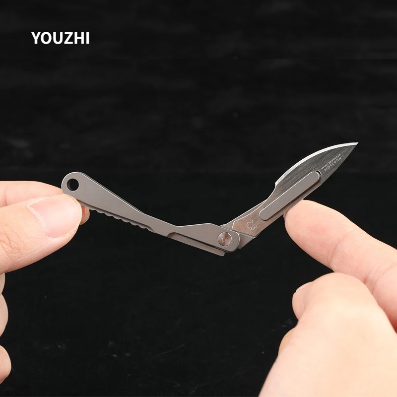 

NEW Titanium Alloy Scalpel Fast Open Medical Folding Knife Outdoor Unpacking Pocket Knife Outdoor Camping Knife No. 23 Scalpel