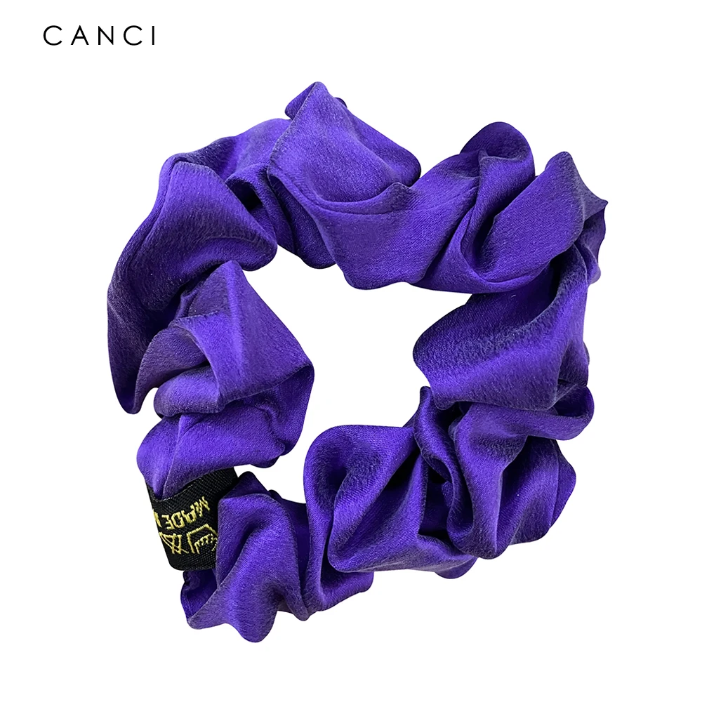 

100% Pure Silk Scrunchies Hair Accessories Elastic Hair Bands Solid Color Fashion Headwear Women Silk Sand Washing Process 5cm