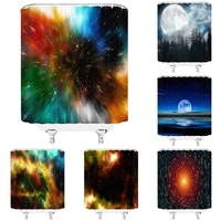 galaxy outer space shower curtains for bathroom universe stars nebula waterproof fabric bath curtains starry sky astronomy home