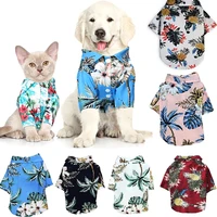 pet summer dog clothes cool beach hawaiian style dog cat shirt short sleeve coconut tree printing xs 5xl small medium large dog