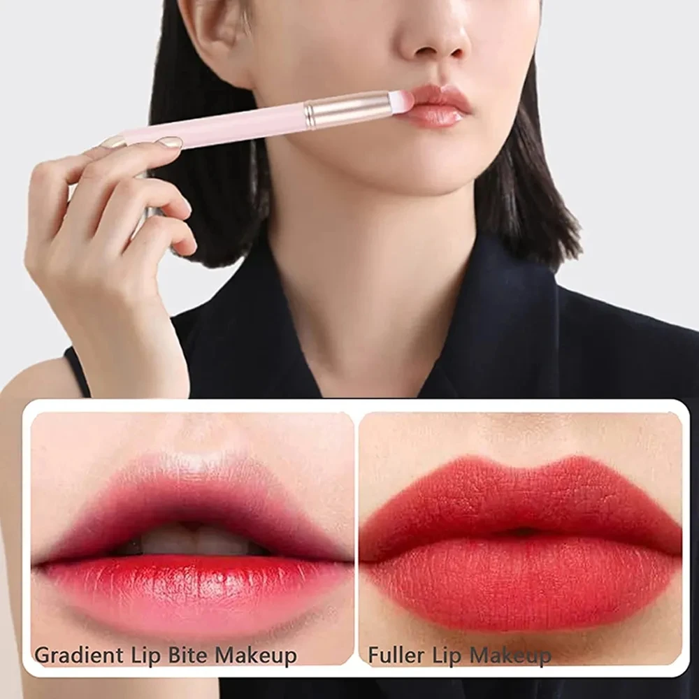 

1pcs Professional Gradient Lipstick Brush Mini Matte Lipstick Smudge Portable Makeup Brushes Round Head Concealer Makeup Tools