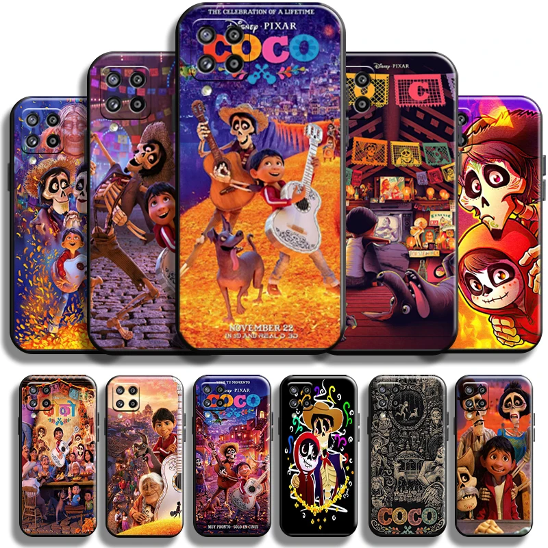 

Disney Coco Miguel Riveras Phone Case For Samsung Galaxy A22 A22 5G TPU Cases Full Protection Liquid Silicon Cover Soft Carcasa