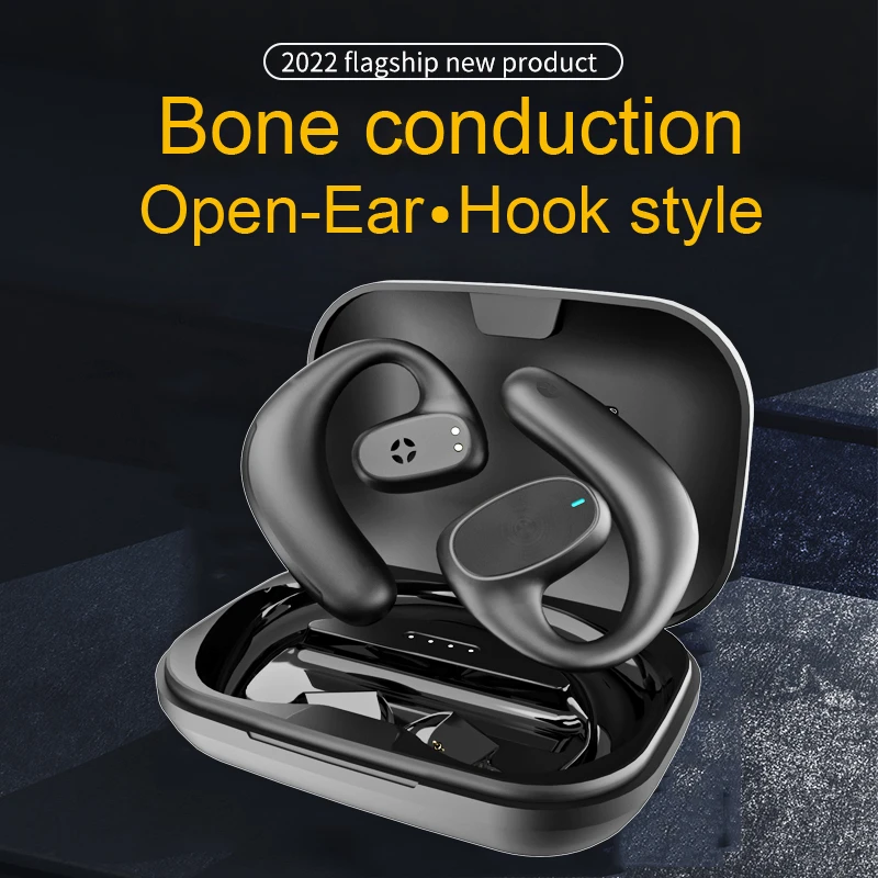 

TWS Open-Ear Stereo Running Bluetooth Headphones Air Conduction Quality Sound Wireless Outdoor Sports Earphones Ear Hook Headset