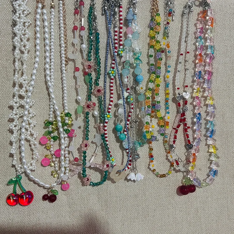 Богемное акриловое ожерелье из бисера для женщин ручная работа нитка чокер