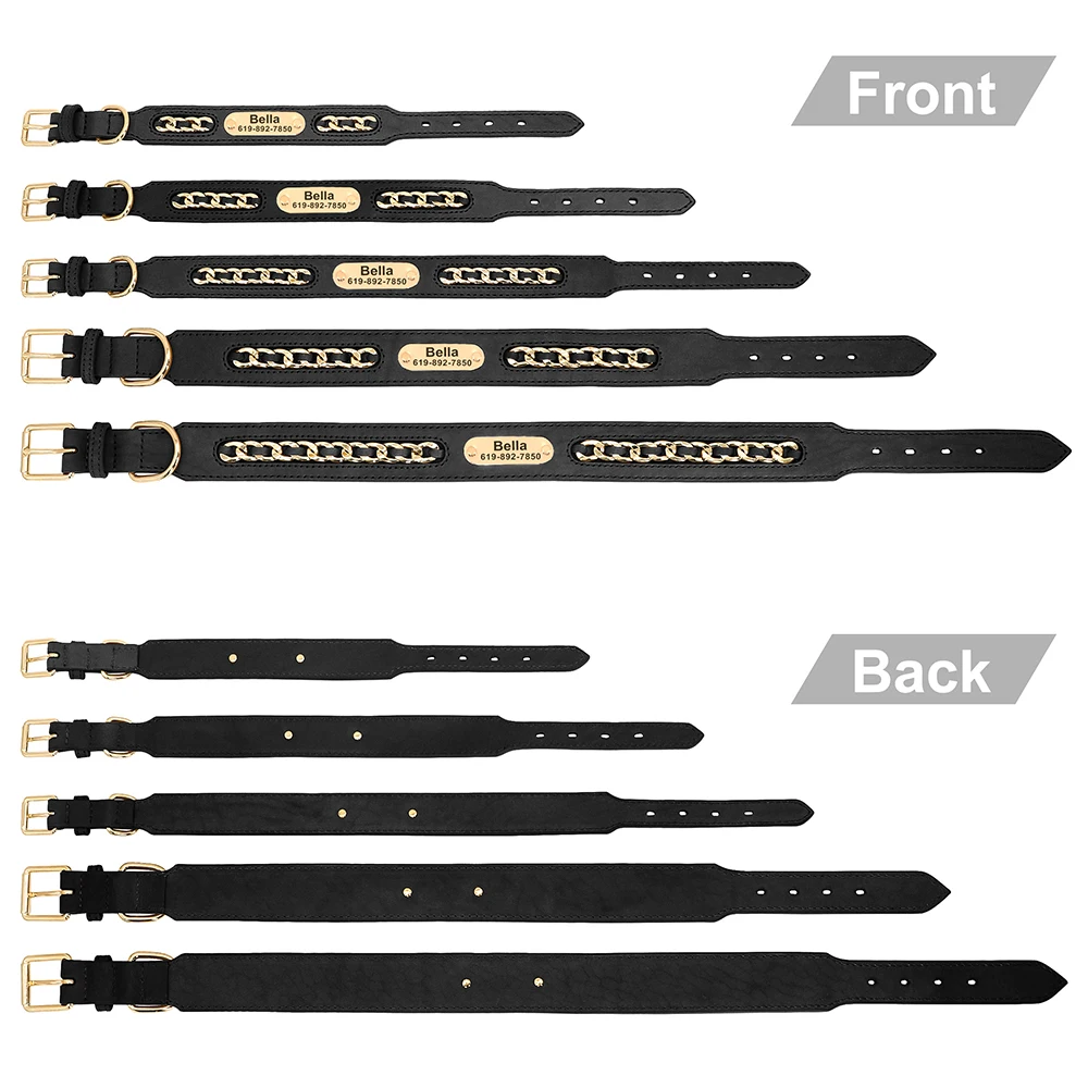 Персонализированный кожаный ошейник для собак индивидуальная