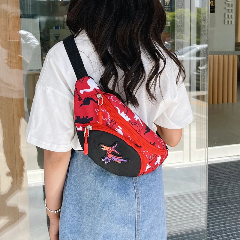 

Cute Kid Waist Bag For Girl Boy Fashion Fanny Pack Anime Dinosaur Chest Bag Children Belt Bag Money Pouch Baby Zipper Wasit Pack