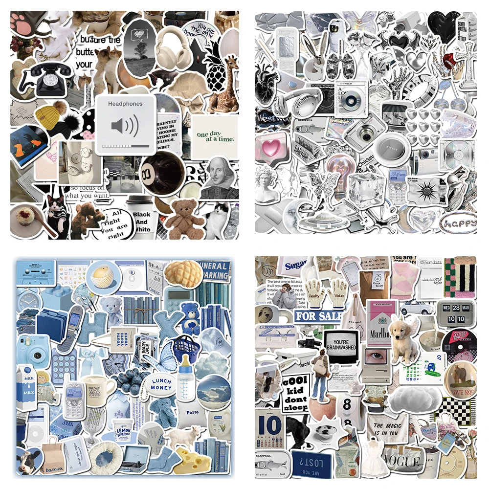10/50PCS Ins Korean Style Stickers Vintage For DIY Kids Notebook Luggage Motorcycle Laptop Refrigerator Decals Car Graffiti