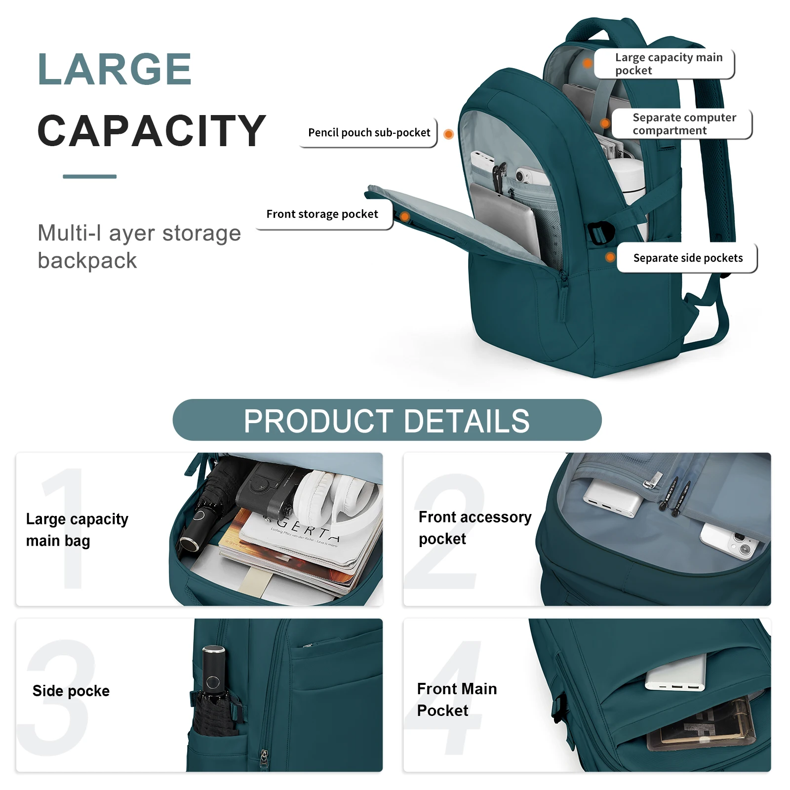 Нейлоновый дорожный рюкзак для женщин унисекс повседневный стиль с защитой