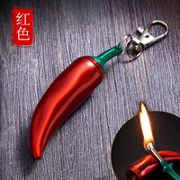 creative red pepper kerosene lighter with personalized keychain pendant birthday gift outdoor survival match