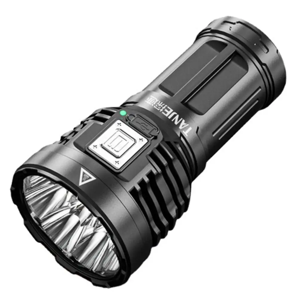 

Мощный светодиодный фонарик с 8 светодиодами, тактический фонарь с зарядкой от USB, 4 режима, водонепроницаемый Ультраяркий фонарь для кемпин...