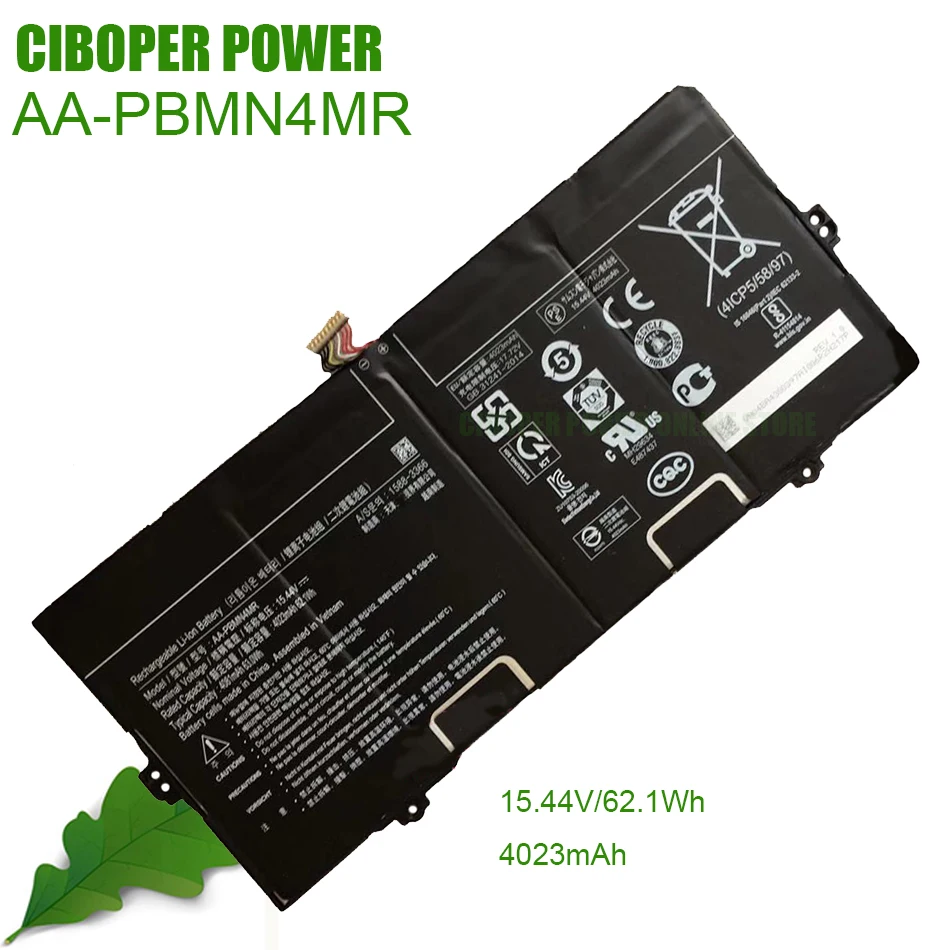Bateria Genuína Aa-pbmn4mr 15.44v 4023mah do Portátil de cp 62.1wh para Galaxy Book Pro 360 13 Séries