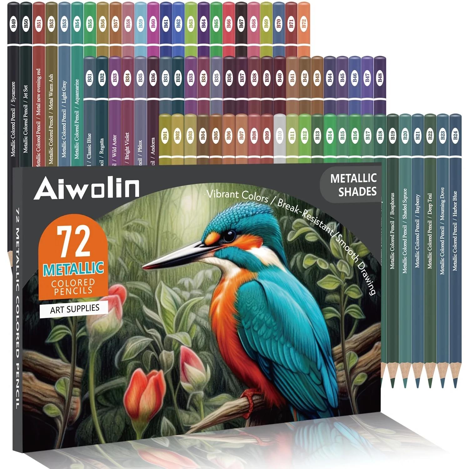 

Набор Цветных Карандашей С Металлическим Сердечником, 72 Предмета, Для Раскрашивания