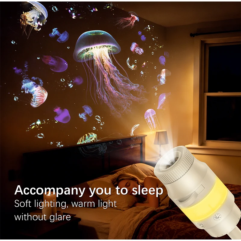 Фото Мини-проектор Galaxy 2-в-1 с USB-подключением и ночником 360° °   Проектор звездного неба с регулируемой яркостью для декора потолка спальни и автомобиля №2