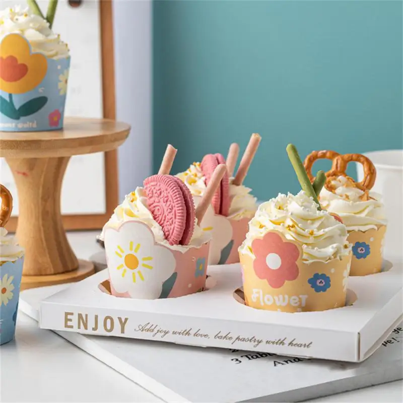 

Muffin Cupcake Paper Cups Three-dimensional Baking Cup tray Cupcake Liner Cake Paper Cups Party Tray Party Supplies Oilproof
