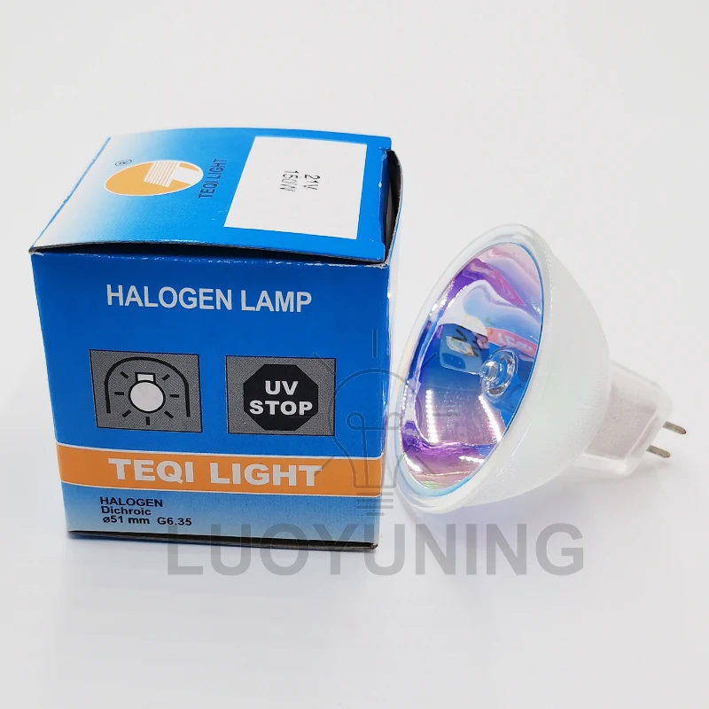 

TEQI 21V 150W Halide Lamp G6.35 Mr16 Cup Light For Microscopic Endoscopic Surgery Shadowless Lighting Etc.