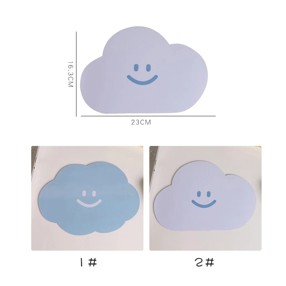 Симпатичный коврик для мыши с улыбающимся лицом простой стиль однотонный мягкий