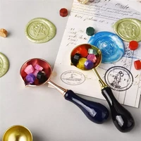 jmt wax spoon sealing wax seal stamp beads for vintage craft envelope wedding wax seal ancient sealing wax stamp wooden handle s