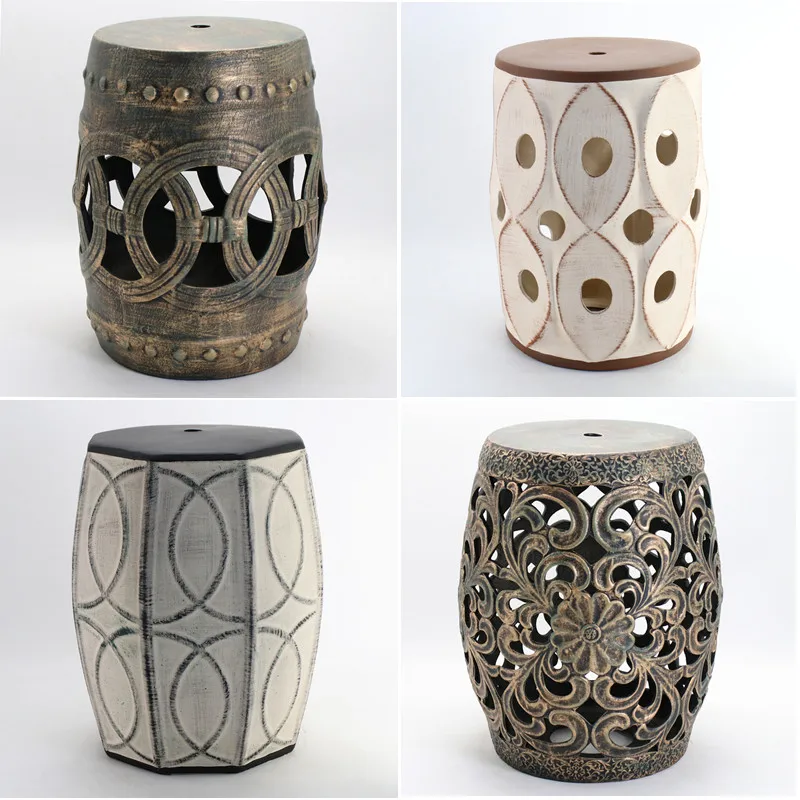 Неоклассический ретро-керамический табурет для барабанов бронзовый