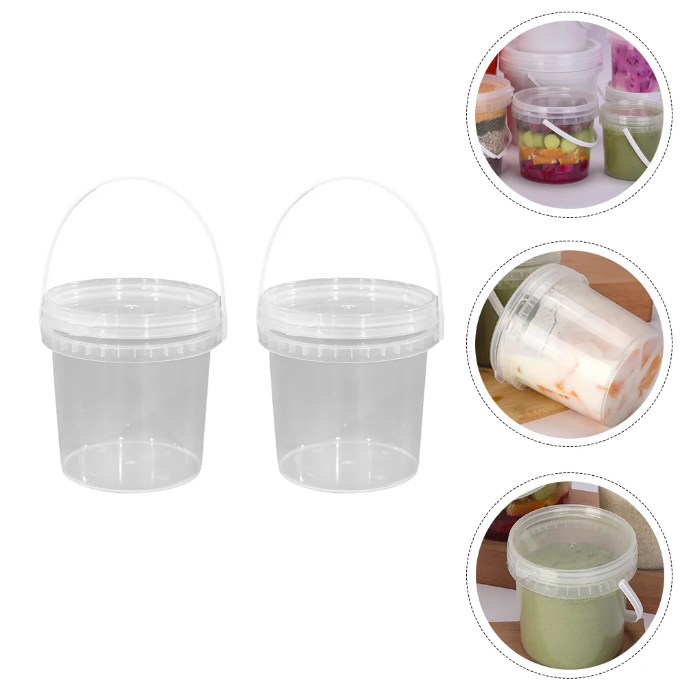 

Bucket Ice Creamstorage Clearlid Freezer Container Containers Pail Deli Tub Handle Lids Andbuckets Round Transparent Tubs Pizza