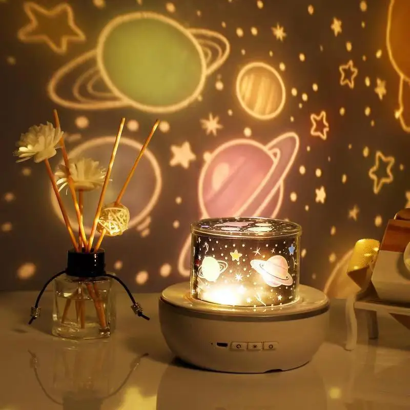 Проекционная Светодиодная лампа звездное небо вращающийся ночсветильник