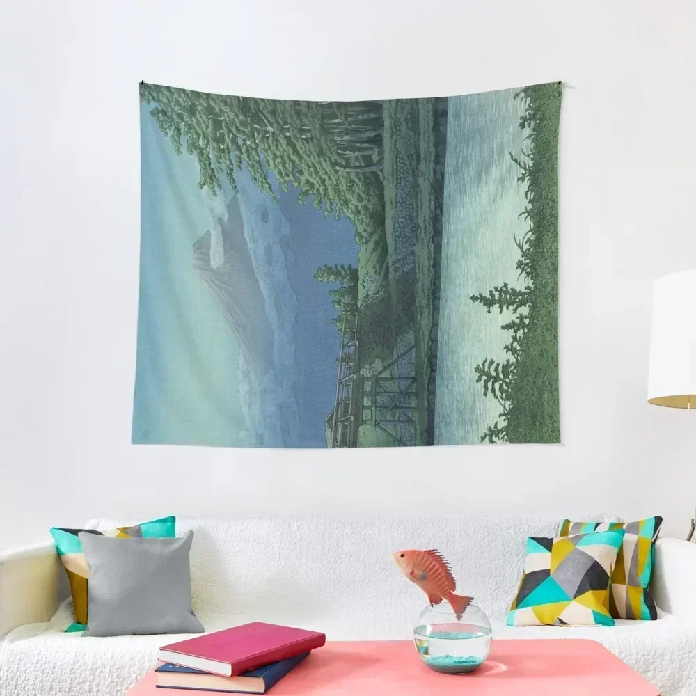 Taganoura Bridge от Kawase Hasui японский деревянный блок принт восточная Азия антикварная