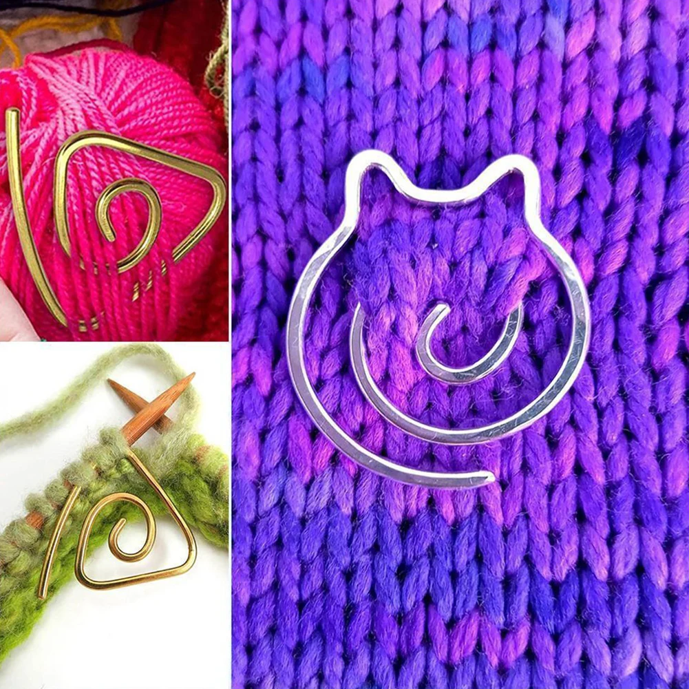 

1Pcs Alloy Knitting Needles Spiral Shawl Crochet Pin Bent Tapestry Needles For Yarn DIY Sewing Accessories Knitting Tool