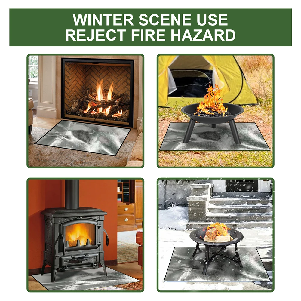 Квадратный Огнестойкий Коврик 100 См X Для Гриля Барбекю