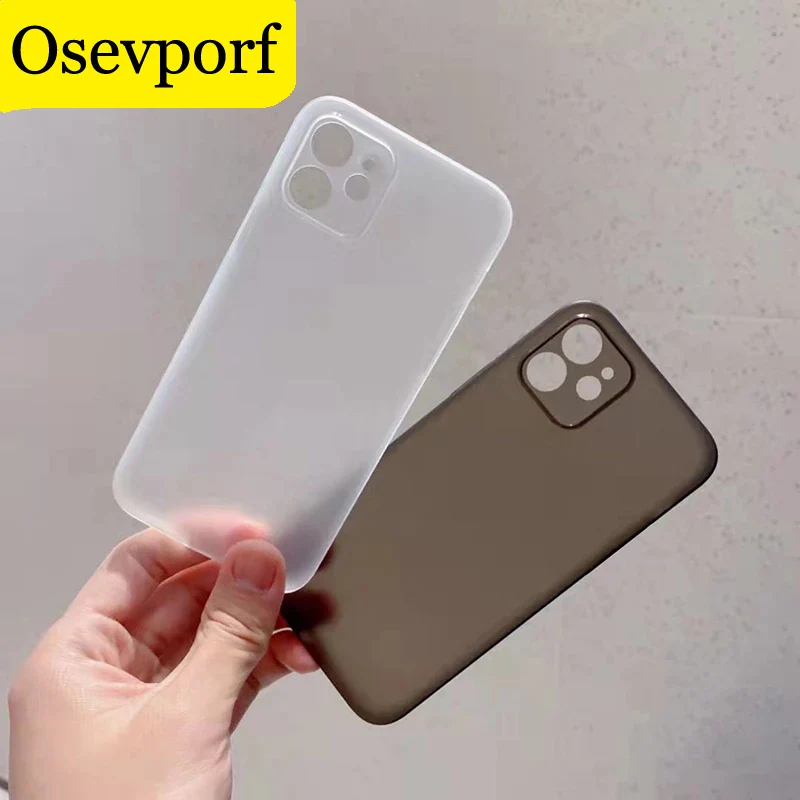 

Matte Ultra Thin PP Case Shockproof Slim Clear Soft Cover For iPhone 13 12 Mini 11 Pro Max XR X XS 7 8 Plus SE Luxury Capa Funda
