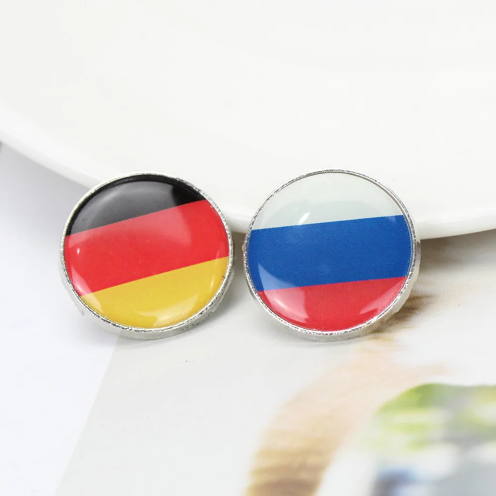 

5pcs Countries Flags Brooches Russian Flag Lapel Jewelry for Games International Competitions Sports Party Favors Gifts
