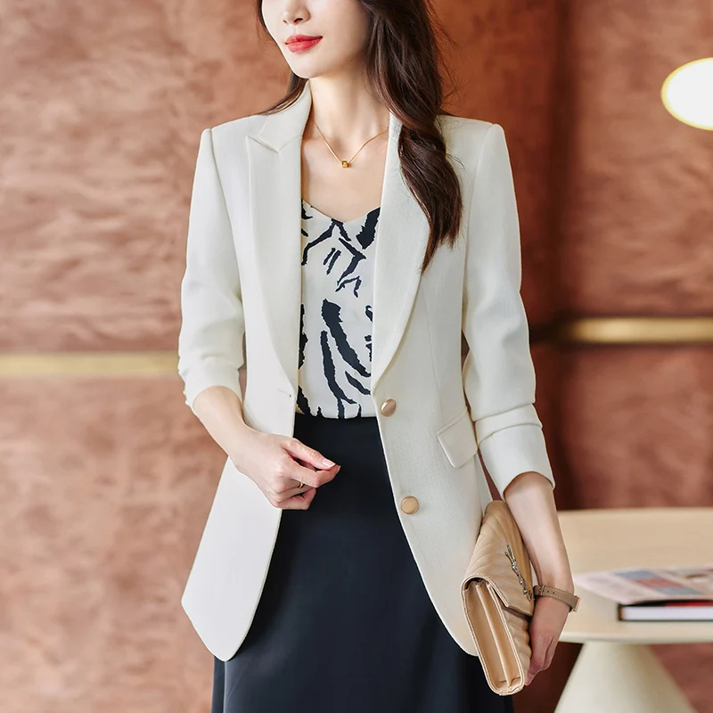 Quality Spring Summer Women's Korean Fashion Elegant Loose Medium Sleeve Jacket Office Leisure Blazer Thin Cardigan Coat Top 4XL