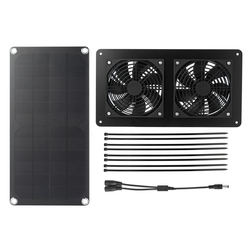 

3W Exhaust Fan Ventilation Equipment Solar Panel Powered Fan For Greenhouse Motorhome House Chicken House