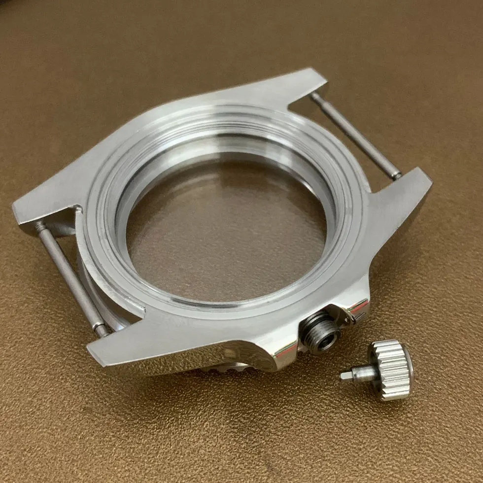 Upgraded 40mm Modification Watch Case Fine Stainless Steel Sapphire Glass Mirror Fit NH35 NH36 Automatic Movement Case Nh35
