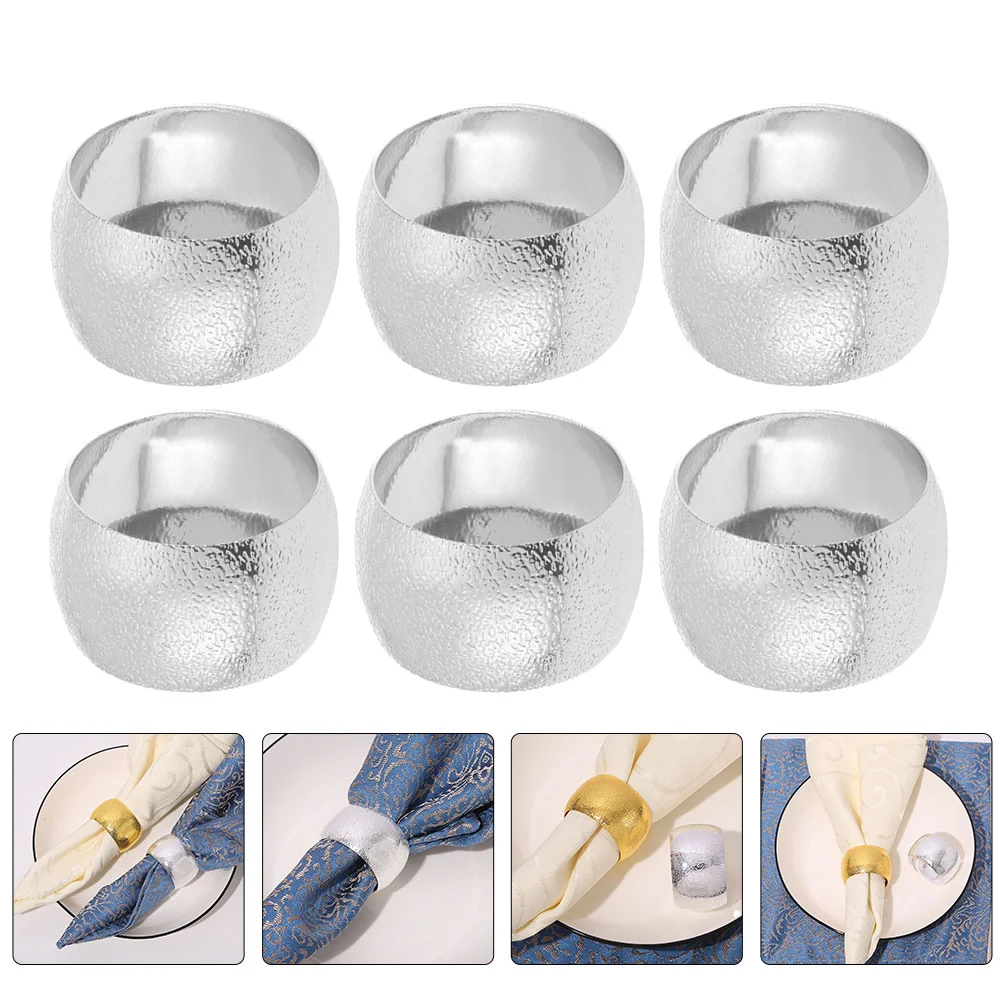 

Napkin Rings Ring Serviette Holder Buckle Table Metal Alloy Decorationsilver Decor Party Hotel Buckles Delicate Christmas Circle