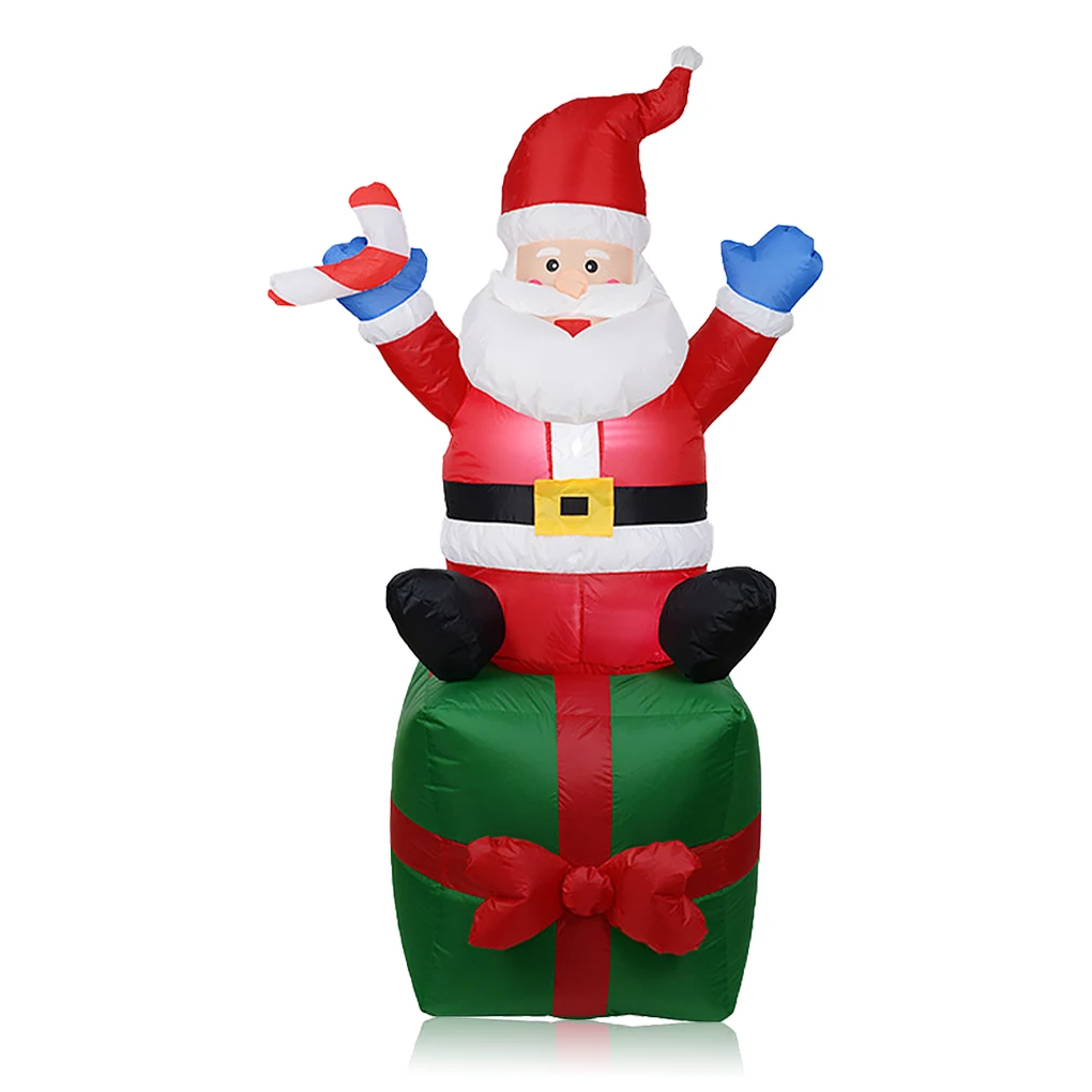 

Christmas Santa Claus Lighted LED Light Box Xmas Lamp Stakes Blow-up Vacation Outdoor Decoration Set House Garden
