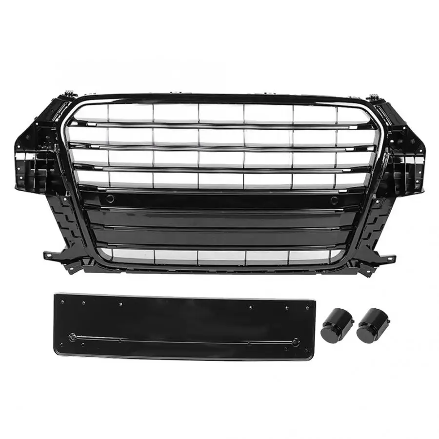 

Передняя Шестигранная сетчатая решетка с сотовой блендой для Audi Q3 2013, 2014, 2015, автомобильные аксессуары, автомобильная сетка для стиля SQ3