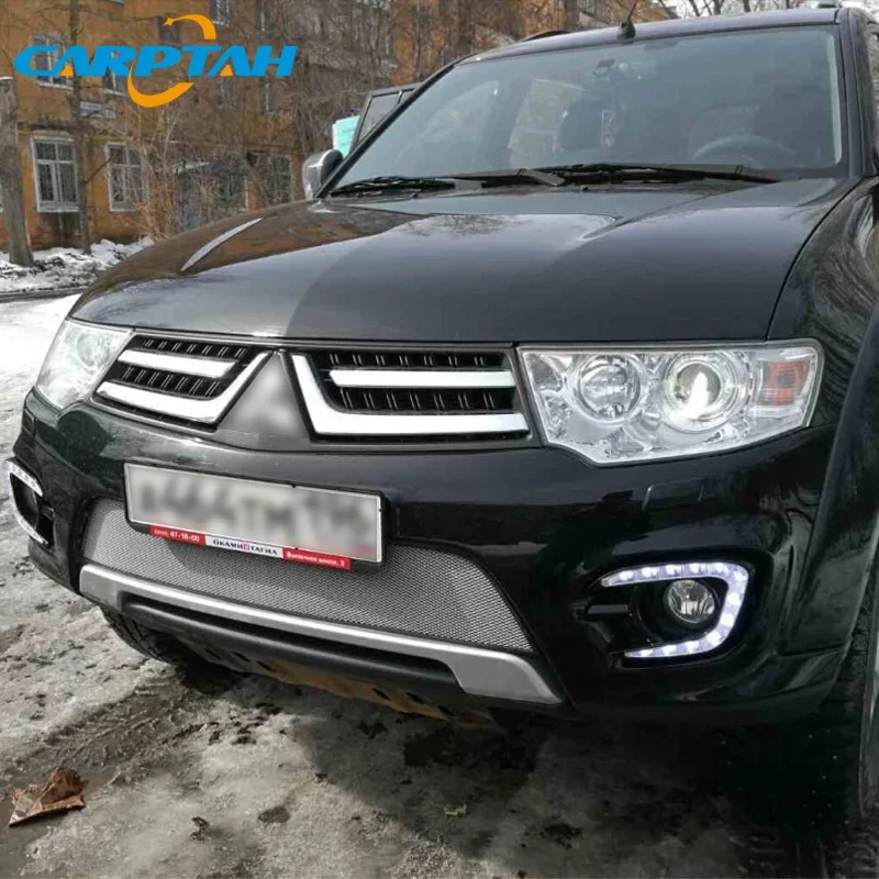 Автомобильные светодиодные дневные ходовые фары для Mitsubishi Montero Pajero Sport 2013 2014