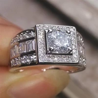 hoyon 18k white gold color diamond style ring gemstone bizuteria wedding ring for men bague diamond anillos bague bijoux jewelry