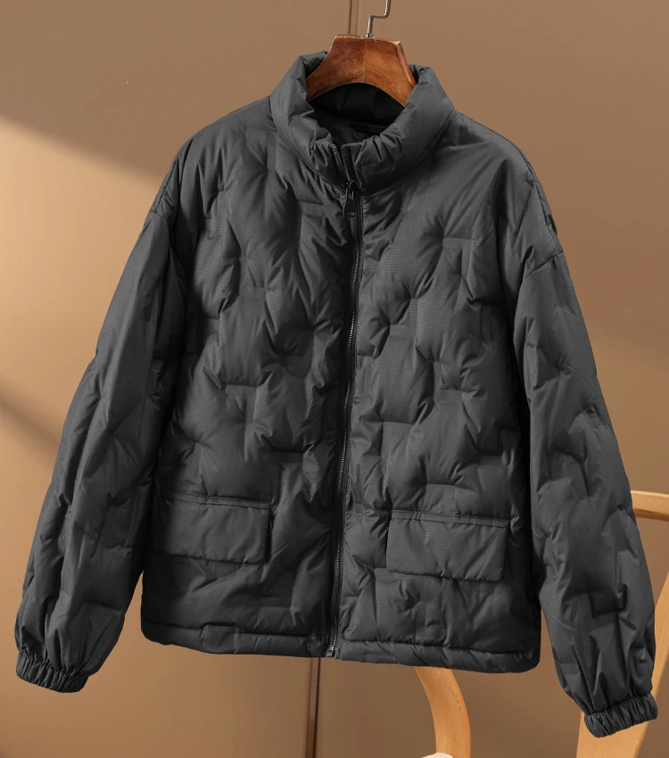 Thin Casaco Feminino De Inverno Super Quente  90%  White Duck Down  Winter Coat Women  Autumn/Winter  Zipper  Wide-waisted