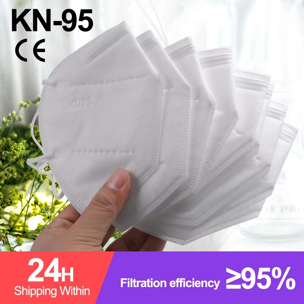 

Респиратор KN95 многоцветный складной, 5 слоев, 50-100 шт.