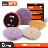 single sales spta 356 wool polishing pad high density lambs woollen polish buffing pad for car polisher