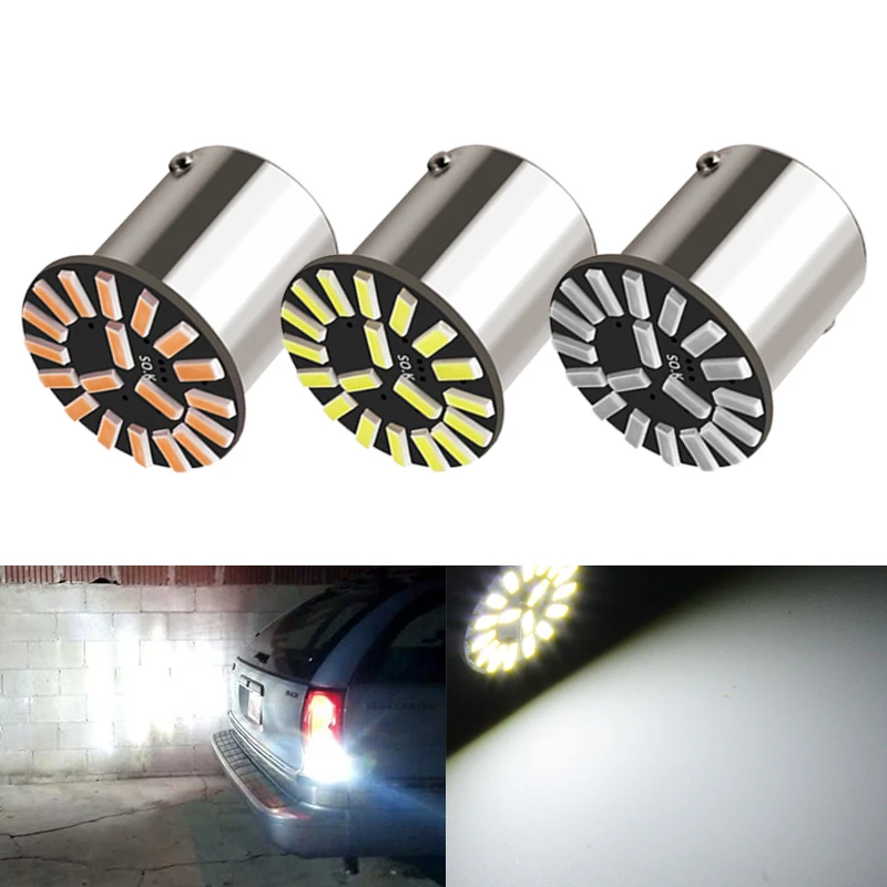 

1 шт. PY21/5 Вт BA15S 1156 светильник BAY15D 1157 Светодиодные лампы 12 В 4014 SMD 7000K белый для грузовика автомобиля Поворотный тормоз фонарь заднего хода стояночные огни
