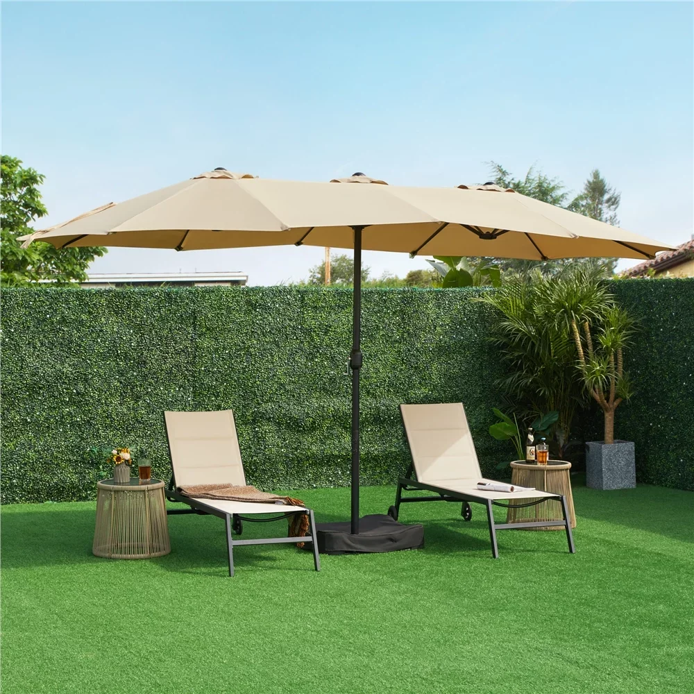 

15*9*8ft Extra Large Outdoor Umbrella Set with Base, Outdoor Umbrella Outdoor Patio Furniture Patio Furniture Umbrella Base .