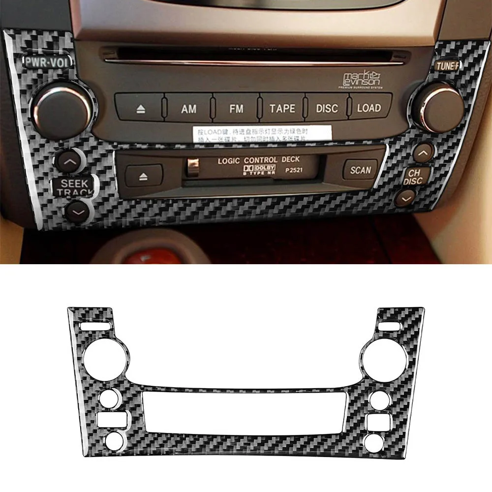 

for Lexus GS 2006-2011 Car Air Conditioning CD Control Panel Decor Sticker Cover Trim Auto Interior Accessories Carbon Fiber