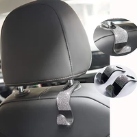 multifunctional portable car seat back rhinestone hook hanging bag organizer headrest storage holder auto interior accessories