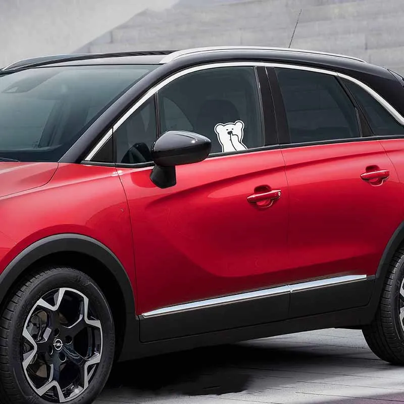 

Car Styling Stickers Cute Bear Picking Booger Auto Window Body Tail Decorative Decal Waterproof