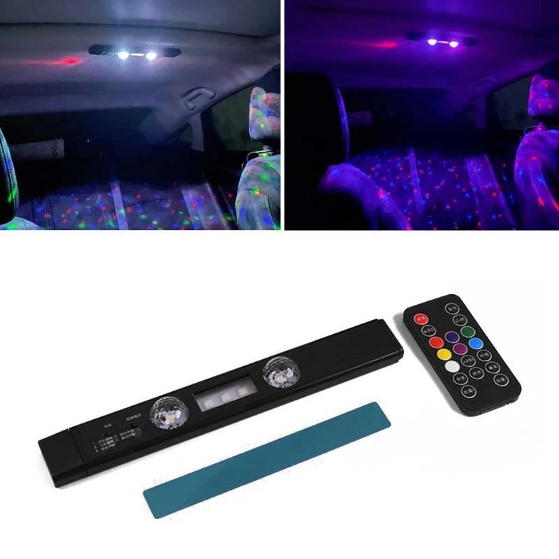 

Разноцветное RGB Освещение Starlight, лампа с голосовым управлением, портативная лампа для дома, автомобиля, интерьера, атмосферная лампа D7YA