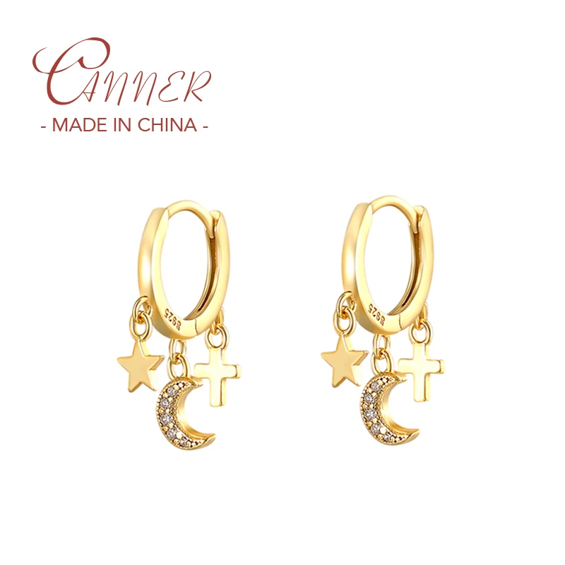 

Женские серьги-кольца из серебра 925 пробы с фианитами