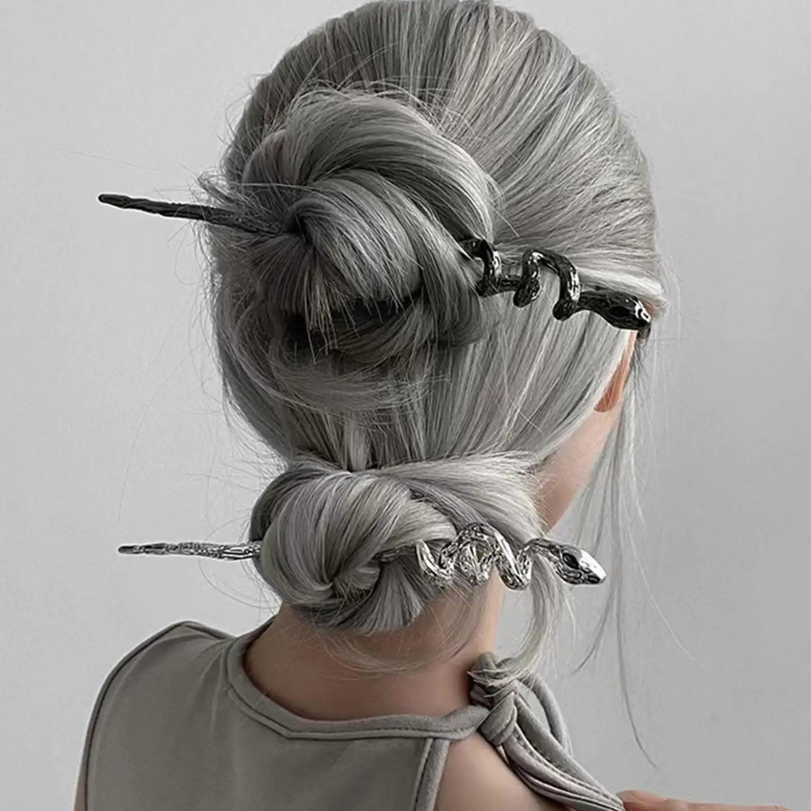 

2022 шпилька для волос в виде змеи в стиле панк, шпильки для волос с неправильной текстурой, металлическая стандартная прическа для женщин, ак...